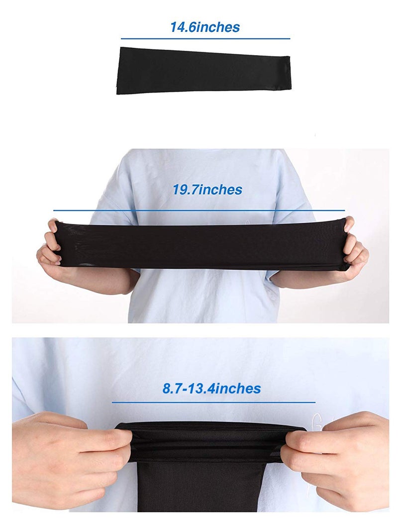 Bememo 9 Pairs Unisex UV Protection Cooling Sun Sleeves - Long Arm Ice Silk Cover (Black, Army Green, Camouflage) - Image 5